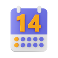 3d calendario icona illustrazione png