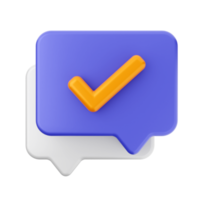 3d chat message notification icon png