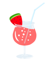 Cold drink with watermelon png