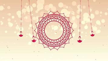 Diwali decorative mandala festival celebration video background