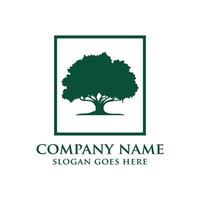 Oak tree logo design vector