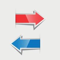 Vector Image Of Red And Blue Arrows Showing Different Direction