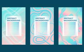 a collection of abstract background templates, with muted but professional, light blue and pink gradient color themes, perfect for your company's graphic elements vector