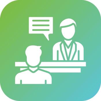 In Person Interview Vector Icon Style