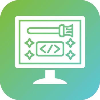 limpiar código vector icono estilo