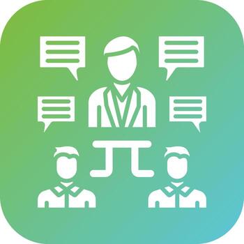 Group Interview Vector Icon Style