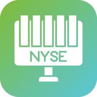 bolsa de Nueva York vector icono estilo