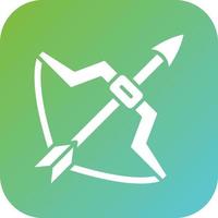 Bow Arrow Vector Icon Style