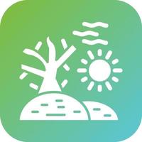 Desert Weather Vector Icon Style