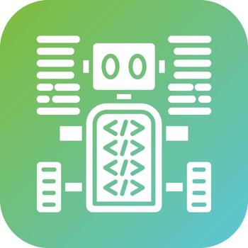 Programmed Robot Vector Icon Style