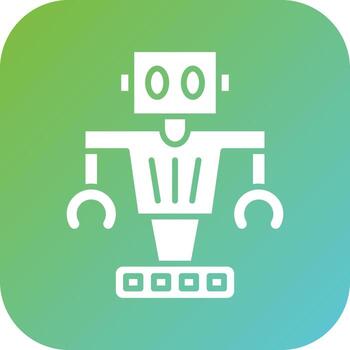 autónomo robot vector icono estilo