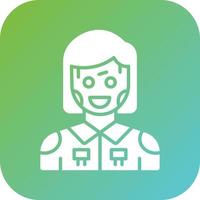 Humanoid Robot Vector Icon Style
