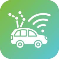 Autonomous Vehicle Vector Icon Style