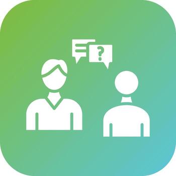 entrevista vector icono estilo