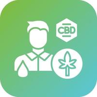 Cbd Oil Users Vector Icon Style