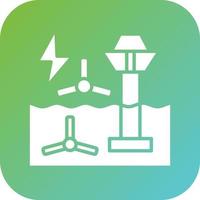 Tidal Power Vector Icon Style