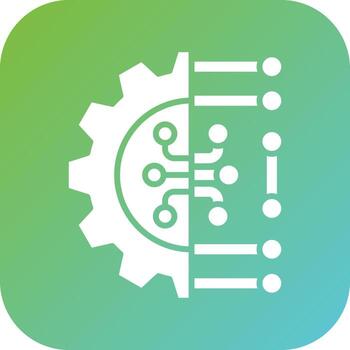 Machine Learning Vector Icon Style
