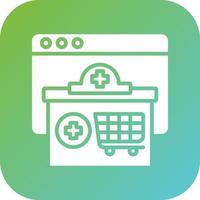 Medical Ecommerce Websit Vector Icon Style