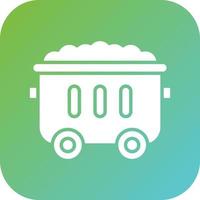 Mining Cart Vector Icon Style