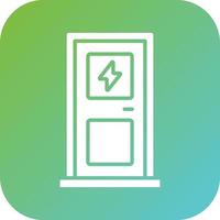 eléctrico puerta vector icono estilo