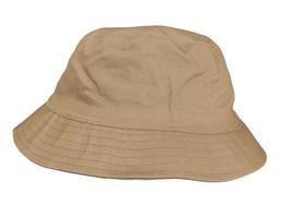 brown bucket hat isolated on white background photo