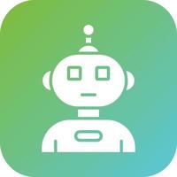 Humanoid Robot Vector Icon Style