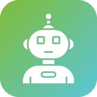 humanoide robot vector icono estilo