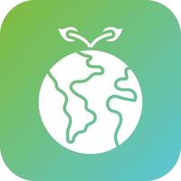 Green Planet Vector Icon Style