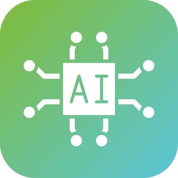 artificial inteligencia vector icono estilo