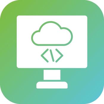 Cloud Coding Vector Icon Style