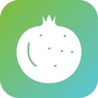 Pomegranate Vector Icon Style
