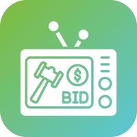 Live Bidding Vector Icon Style