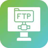Ftp Protocol Vector Icon Style