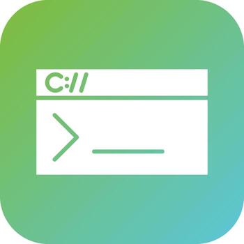consola mando línea vector icono estilo