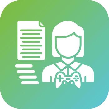 juego guión escritor femal vector icono estilo