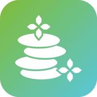 Hot Stone Vector Icon Style