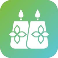 Spa Candle Vector Icon Style