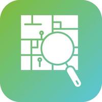 Search Map Vector Icon Style