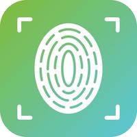 Fingerprint Scan Vector Icon Style