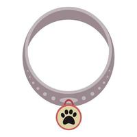 collar para perros, gatos, animales, con un medallón. vector