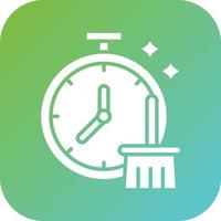 Last Minute Cleaning Vector Icon Style