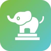 Circus Elephant Vector Icon Style