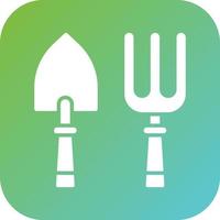 Fork And Trowel Vector Icon Style