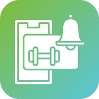Workout Notification Vector Icon Style