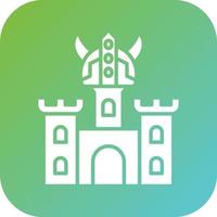 Viking Castle Vector Icon Style