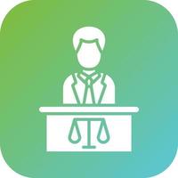 Court Appearance Vector Icon Style