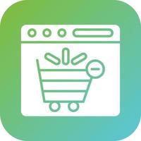 Empty Cart Vector Icon Style