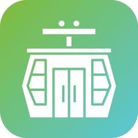 Cable Car Cabin Vector Icon Style