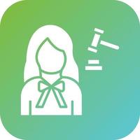 Lawyer Female Vector Icon Style