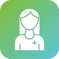 Female Patient Vector Icon Style